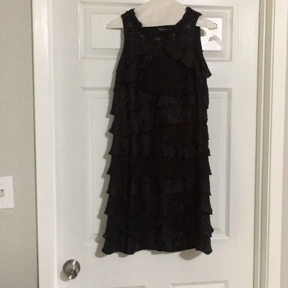Black Ruffled Dress